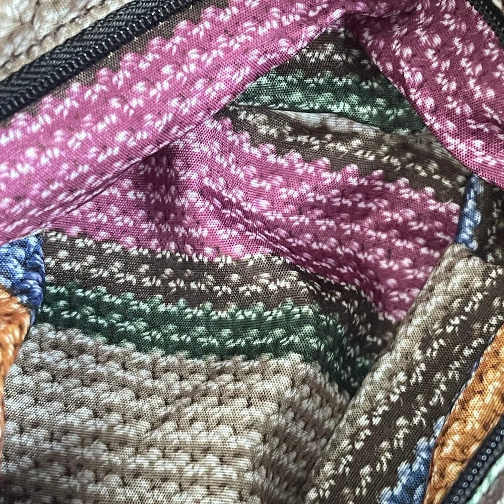 The Sak Colorblock Leather Hobo Shoulder Bag Burgundy Beige Black Braided Strap‎